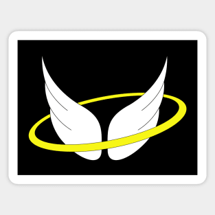 Earth Angel logo - Wings and Halo Sticker